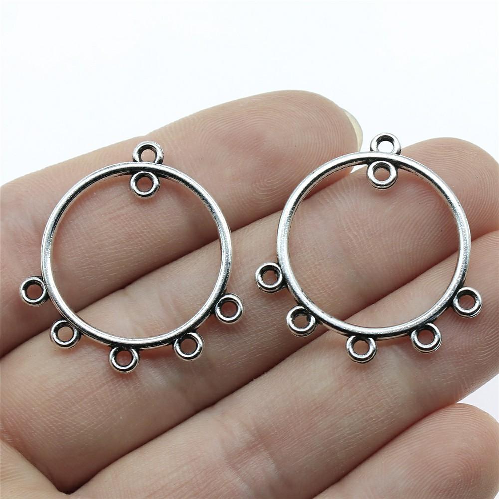10pcs Charms Earring Connector Antique Silver Color Earring Connector Charms Earring Connector Charms For Jewelry Making