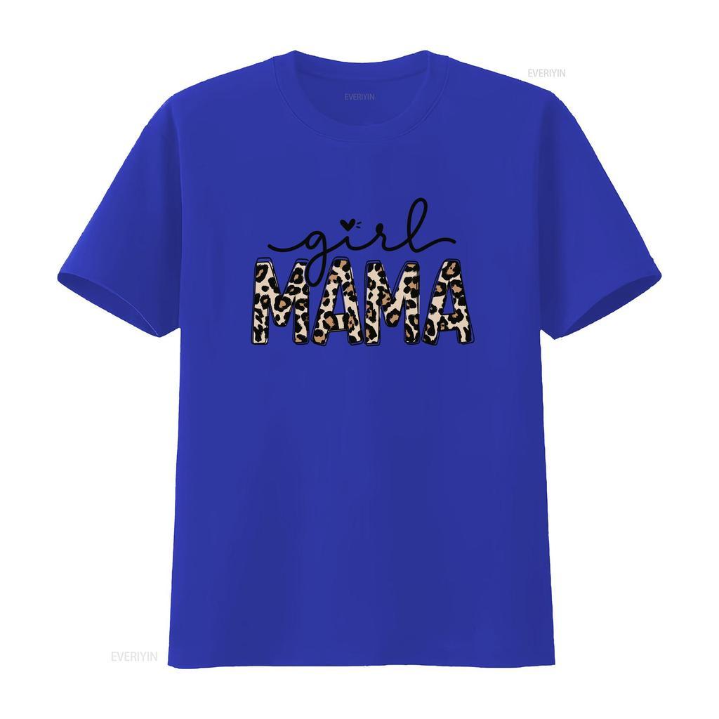 Girl Mama T Shirt Mom Leopard New Mothers Day To Be Happy vintage Washed graphic Breathable streetwear designer clothes homme