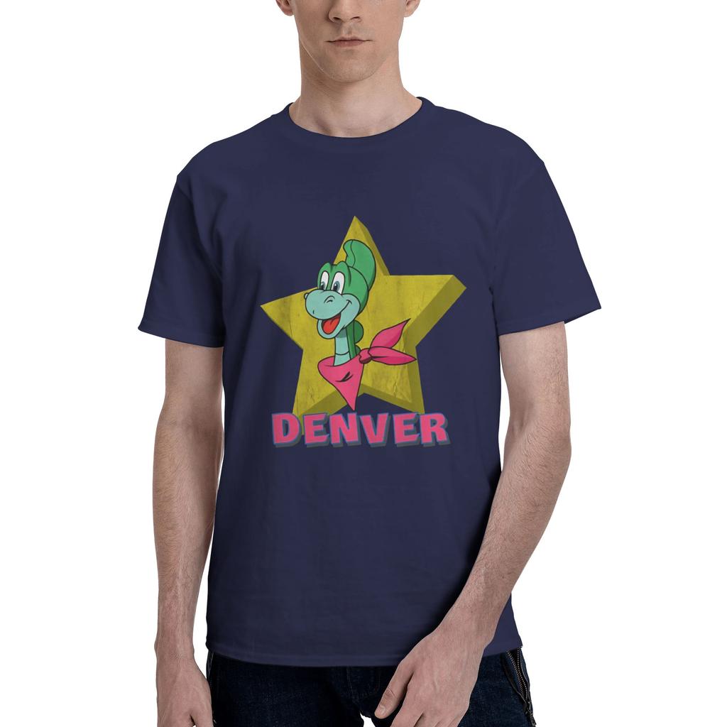 Funny Men T Shirt Denver the Last Dinosaur Funny Tees Short Sleeve Crewneck Cotton Gift Idea Tops TShirt