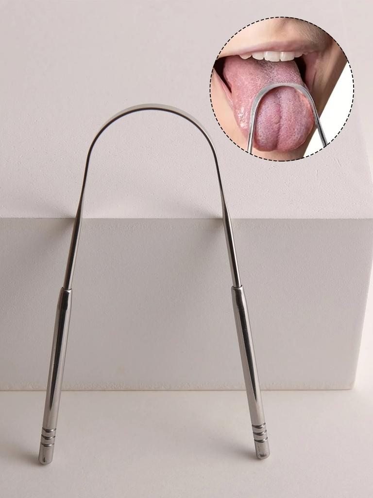 Stainless Steel Tongue Scraper For Adults - Oral Care Tongue Cleaner, Freshens Breath & Reduces Bad Odor