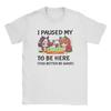 I Paused My Umamusume Career To Be Here Men T Shirt Tees Y2k Short Sleeve Round Collar Unisex T-Shirts Cotton Plus Size Clothes