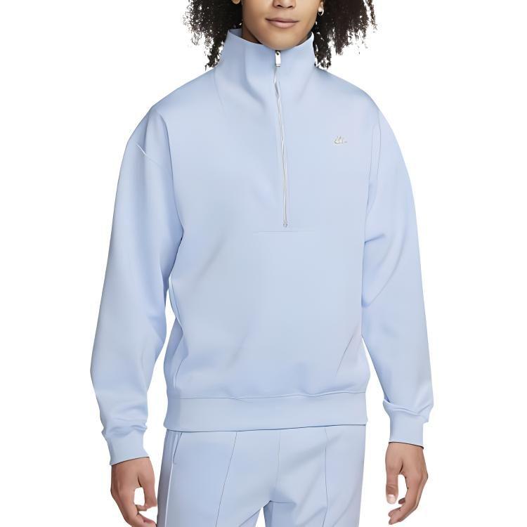 Nike Sweatshirts Men's Blue Stand Collar Moderate Regular DQ4238-425