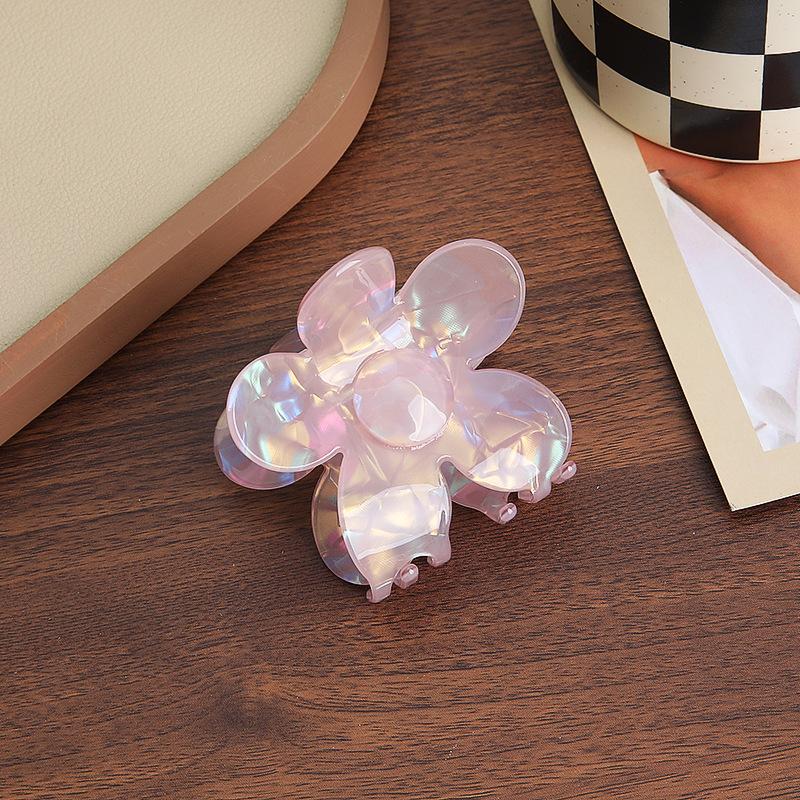 French Atmosphere~ Fairy Transparent Flower Hairpin Grab Clip Female Advanced Sense Back Head Shark Clip