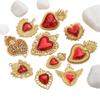 Yori 5Pcs 18K Gold PVD Plated Oil Drop Small Pendant Bracelet Necklace Creative DIY Pendant Accessories Wholesale Jewelry