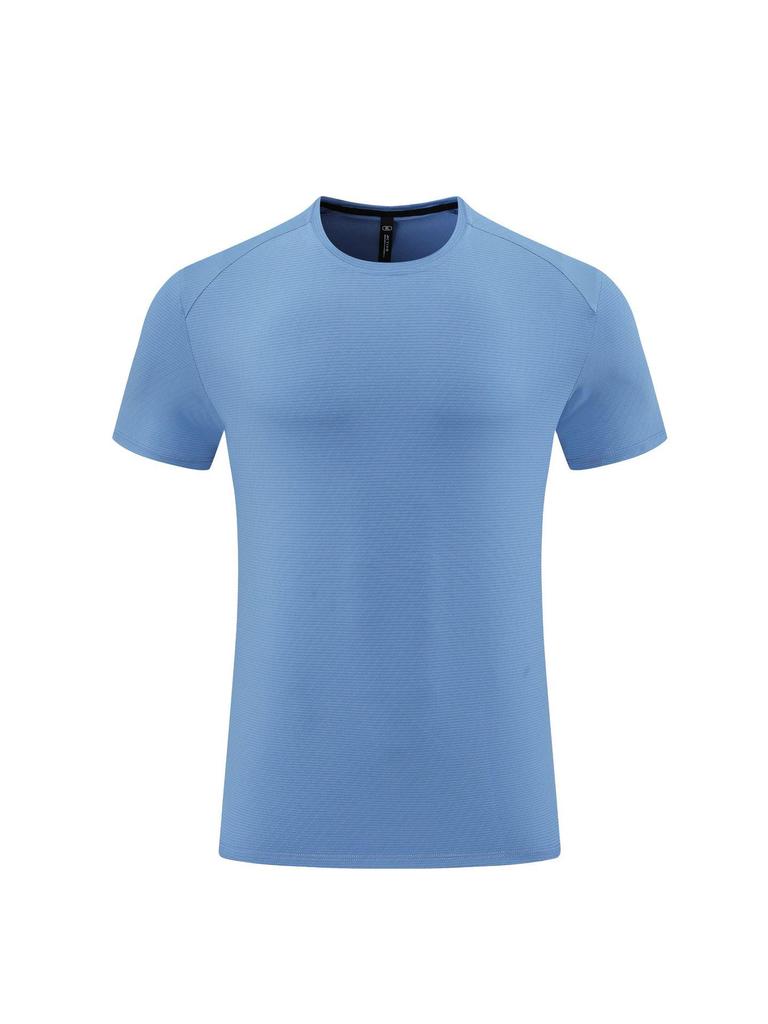 Men's Quick-Dry Sports T-Shirt: Solid Color, Breathable, Short Sleeve for Running & Fitness