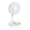 Portable Folding Telescopic Fan USB Charging/Power Supply 4-Speed Settings Low Noise 180-Degree Swivel Fan Head Telescopic Arm Extends Up To 76