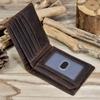 Newsbirds Men Wallet Genuine Leather Soft Short Purse Crazy Horse Leather Male Wallets Vintage Card Holders for Men 2026 Hot