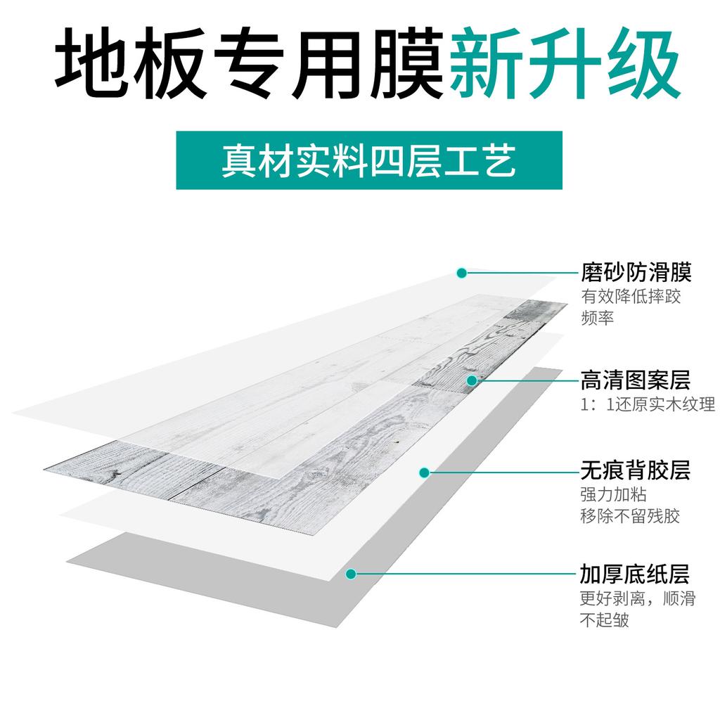 American Wood Grain Floor Sticker Thickened Matte Pvc Floor Sticker Home Renovation Sticker Wall Sticker Self-Adhesive
