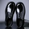 Men's Business Dress Leather Shoes High-end Sense Big Head Men's Shoes First Layer Cowhide Trend Versatile Wedding Shoes Thick Sole Increase