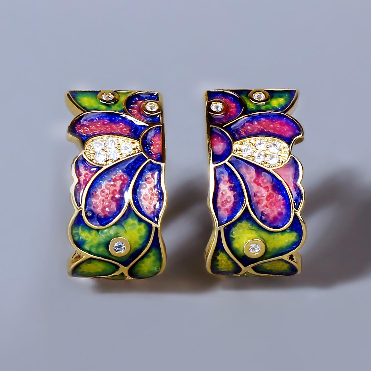 Ретро Эмалированные Маленькие Серьги-Гвоздики с Ромашками Изумрудно-Синего Цвета Элегантные Серьги-Цветы для Женщин Клипсы Без Проколов Ушей
