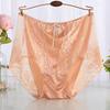 Plus size Sexy Lace Seamless Panties High-Rised Mesh Briefs Soft Breathable underpants Lightweight underwear