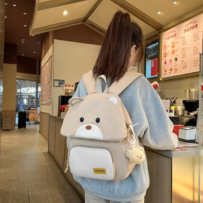 Schoolbag Cute Junior High School Student Schoolbag Female New Japanese Cartoon Student Backpack Lightweight Large Capacity Girl Travel Backpack