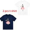 Fun The Girl Waiting Print Women's T-Shirts Summer Fashion Street Outdoor Casual T-shirt Tops for Men's and Women's Tees Top