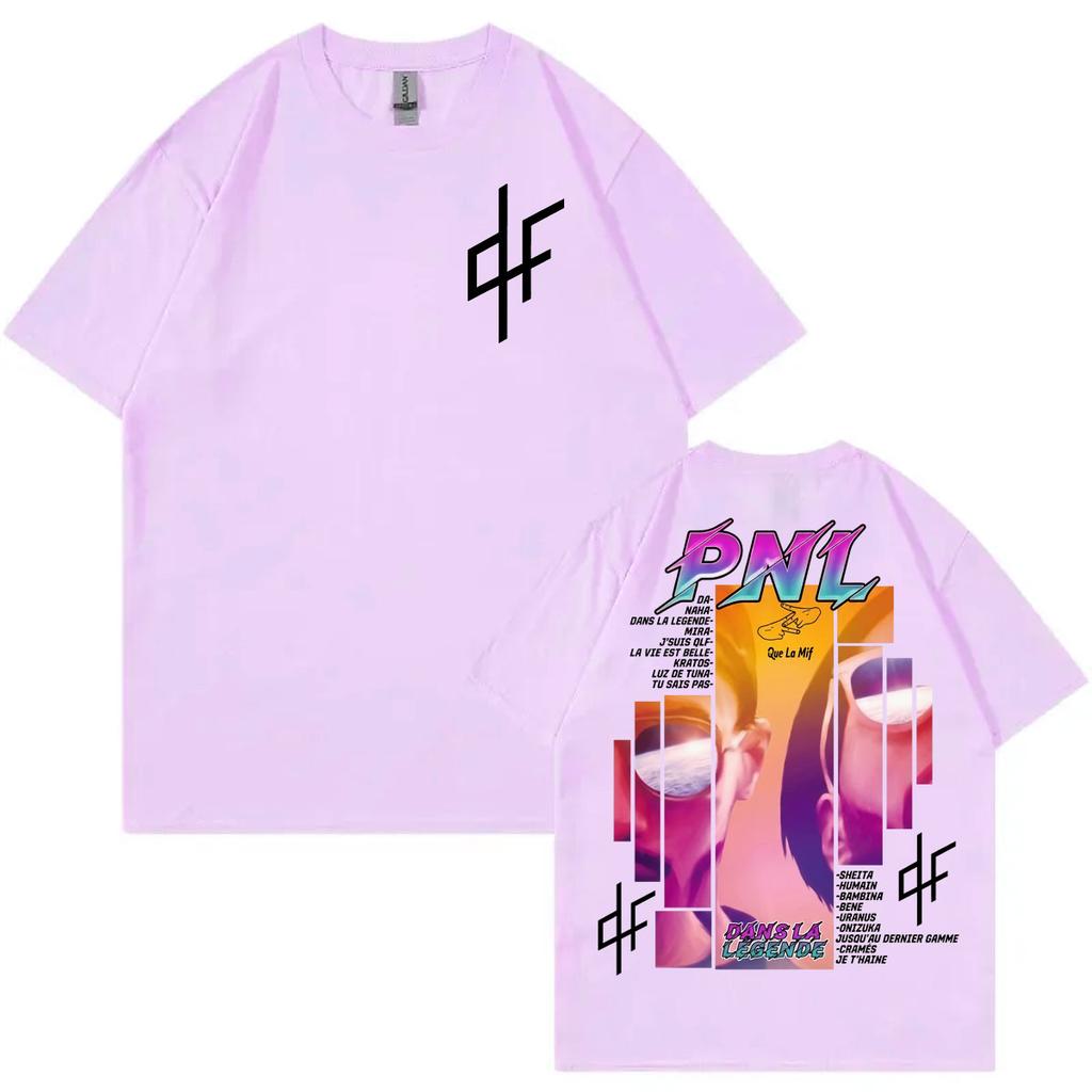 Rap Group PNL Dans La Legende Merch Tshirts Unisex Unisex Clothing Fashion Hip Hop T Shirts High Quality Cotton Oversized Tshirt