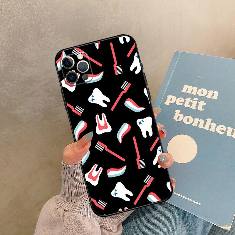 Dentist Tooth Dental Hygienist Case For iPhone 17 Air 16 15 14 13 11 12 Pro Max 13 mini XR 15 16 Plus 16e Back Cover Shell