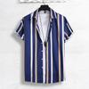 Summer New Men's Casual Beach Printed Short-sleeved Versatile Fashion Shirt