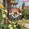 Vintage Squirrel Warning Sign Rustic Metal Plaque Nut Theft Deterrent Bird Feeder Outdoor Wall Decor Wildlife Art