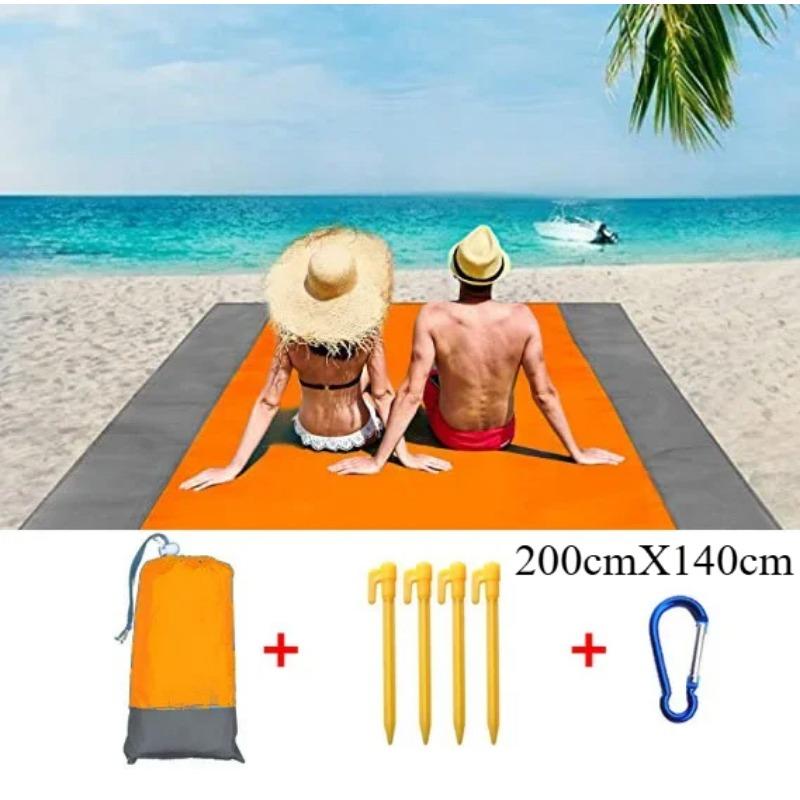 200x210cm Waterproof Pocket Beach Mat Folding Camping Sand Free Blanket Mattress Portable Lightweight Mat Outdoor Picnic Mat