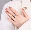Star Moon Geometric Adjustable Ring With Zirconia For Women Fashion Jewelry