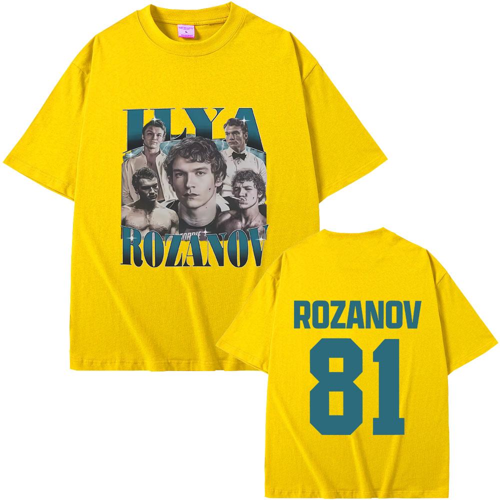Heated Rivalry Ilya Rozanov Hollanov 81 Graphic Tshirt Men Women Casual Oversized Streetwear Unisex Vintage Short Sleeve Tshirt