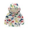Bedruckte Jacke Strickjacke Kinder Mädchen Jungen Kapuzen Langarm Reißverschluss Blumen Auto Cartoon Windjacke