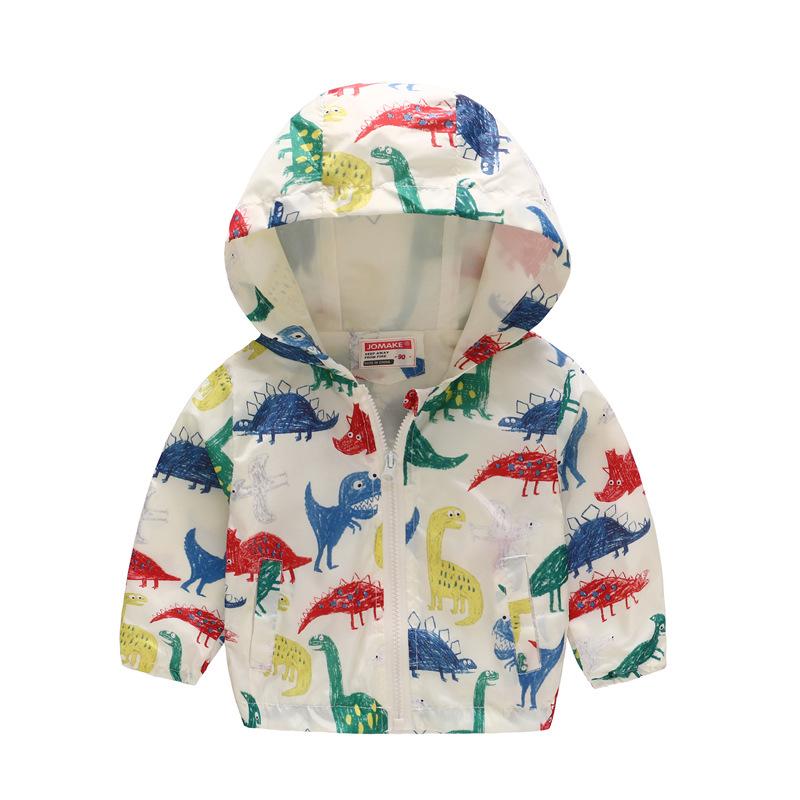 Bedruckte Jacke Strickjacke Kinder Mädchen Jungen Kapuzen Langarm Reißverschluss Blumen Auto Cartoon Windjacke