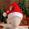 Comfortable Bow Christmas Hat Snowflake Flower Santa Claus Hat Velvet Korean Style Xmas Cap Adult