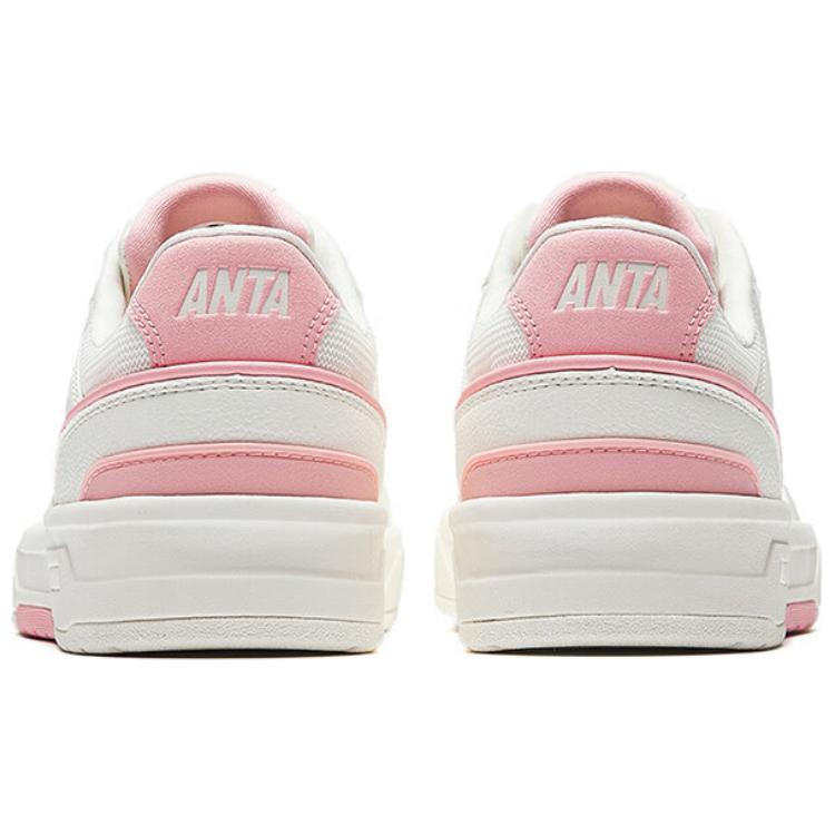 Anta Lieyan1.0 Breathable Lightweight Height Increasing Low top Skateboard Shoes Women's White Pink Sneakers 122528091-5