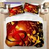 1PC Music, guitar Theme Bedding Quilt Set Quilt Cover Pillowcase Home Decoration Birthday Gift (1 * duvet cover + 9 * pillowcase, without core)