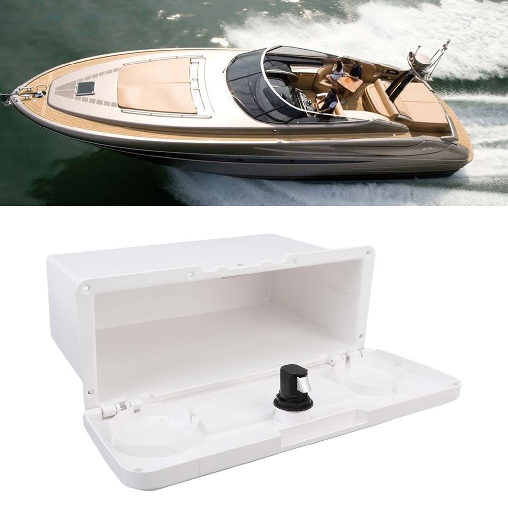 Boat Storage Box Multifunctional Cup Holder Design Rain Proof  ing Yacht Dock Box with Concealed Button Lock