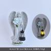 Solar Powered Outdoor Garden Angel Statue With Lantern Decor Yard Patio Villa Lawn Lighting