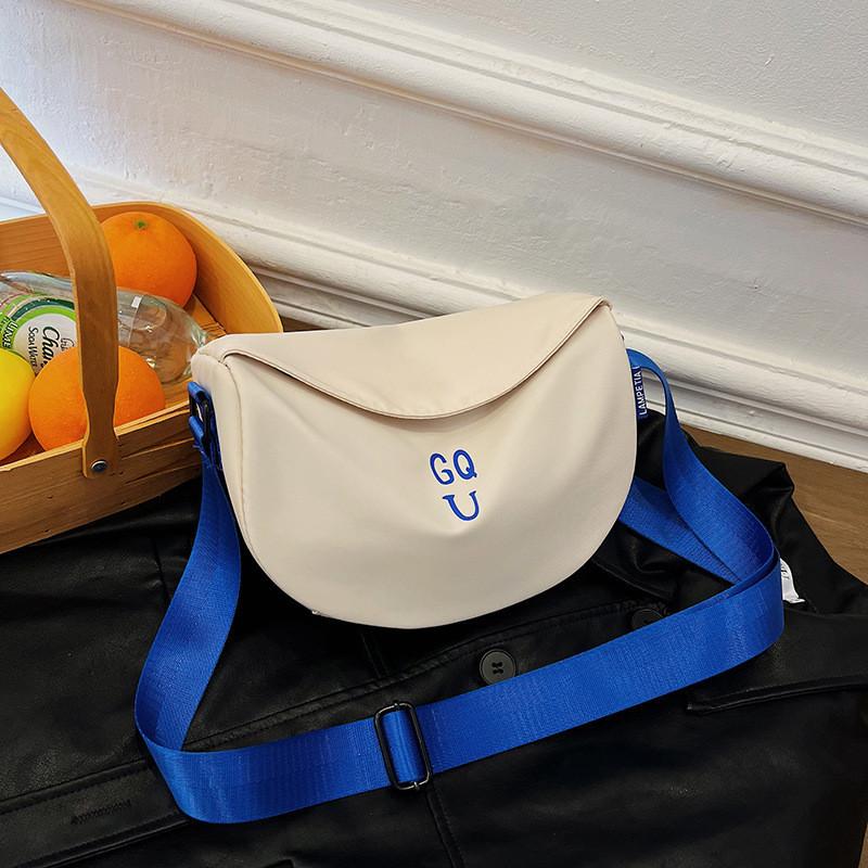 Stylish Korean Canvas Kids Backpack For Boys And Girls With Trendy Letter Prints OffWhite