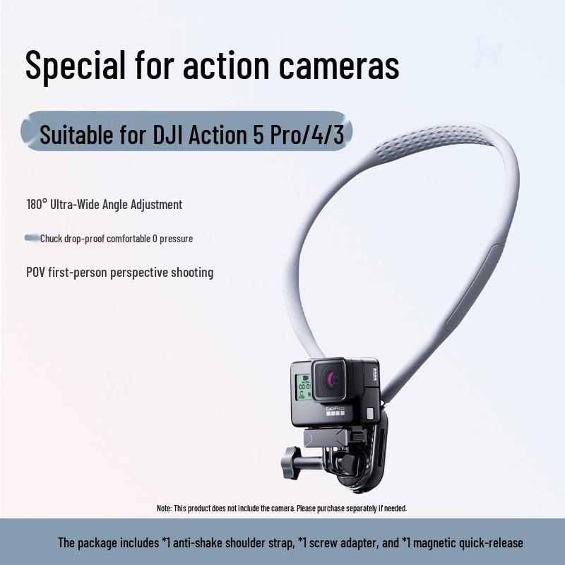 Magnetic Hanging Neck Phone Holder with Anti-Shake Chest Mount for Outdoor Sports Camera