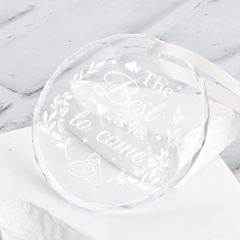 1pc/2pcs Engagement Gifts for Couple, Newly Wed Couples Gift, Glass Engaged Ornament, Just Engaged, Engagement Gift for Her, Bride, Bride To Be