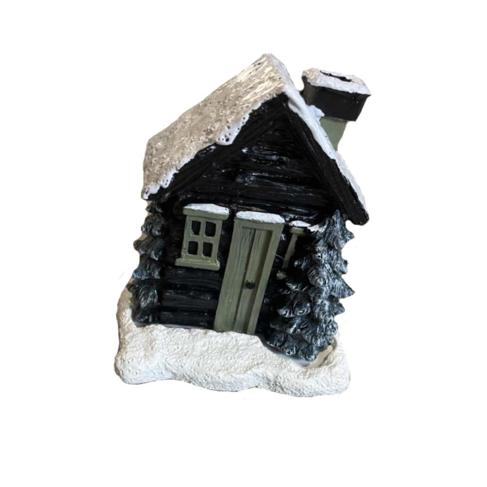 Resin Chimney Hut Decoration Cartoon Christmas Chimney Hut Incense Cone Burner New Year Gifts