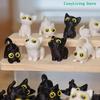 Ornamenti di Gatto Occhi Grandi Stampati 3D Mini Statue Gattino Carino in Miniatura Artigianato per Micro Paesaggi Piccoli Ornamenti Decorazione da Scrivania