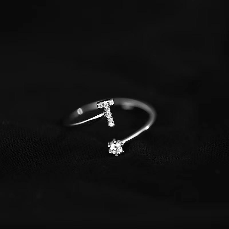 Exquisite Women's 26 Letter Open Ring - European & American Design