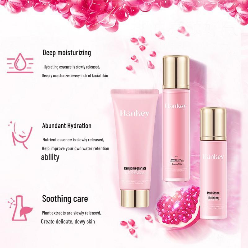 Han Ji Hong Pomegranate Rejuvenating Skincare Set: Hydrating & Moisturizing 4-Piece Kit for Fresh, Tender Skin