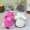 Autumn Fleece Dog Clothes Cartoon Print Dog Hoodies Fashion Puppy Sweaters Warm Soft Cat Vest Pullovers Pet Hoodies Dog Costume