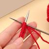 7Pcs Double Pointed and Single Pointed Knitting Needle Set Long Stainless Steel Straight Knitting Needle for Knitting