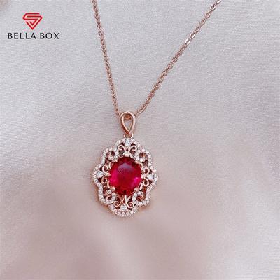 Gold Color Flower Gorgeous Elegant Pendant Necklace For Women Charm Wedding Engagement Gemstones Pearl Clavicle Chain Female Gifts
