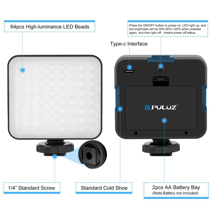 PULUZ 64 LED Pocket Fill Light for Photography