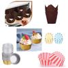 Muffinförmchen Backförmchen Antihaftpapier Muffinförmchen Dekorative Hüllen für Cupcakes Kuchen Desserts Süßigkeiten Verpackung
