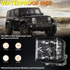 LED Work Light 3-sided Light 6000K 100W Driving Lights IP67 Waterproof Spot Lights for Truck, Motorcycles, SUVs, ATVs, Boats