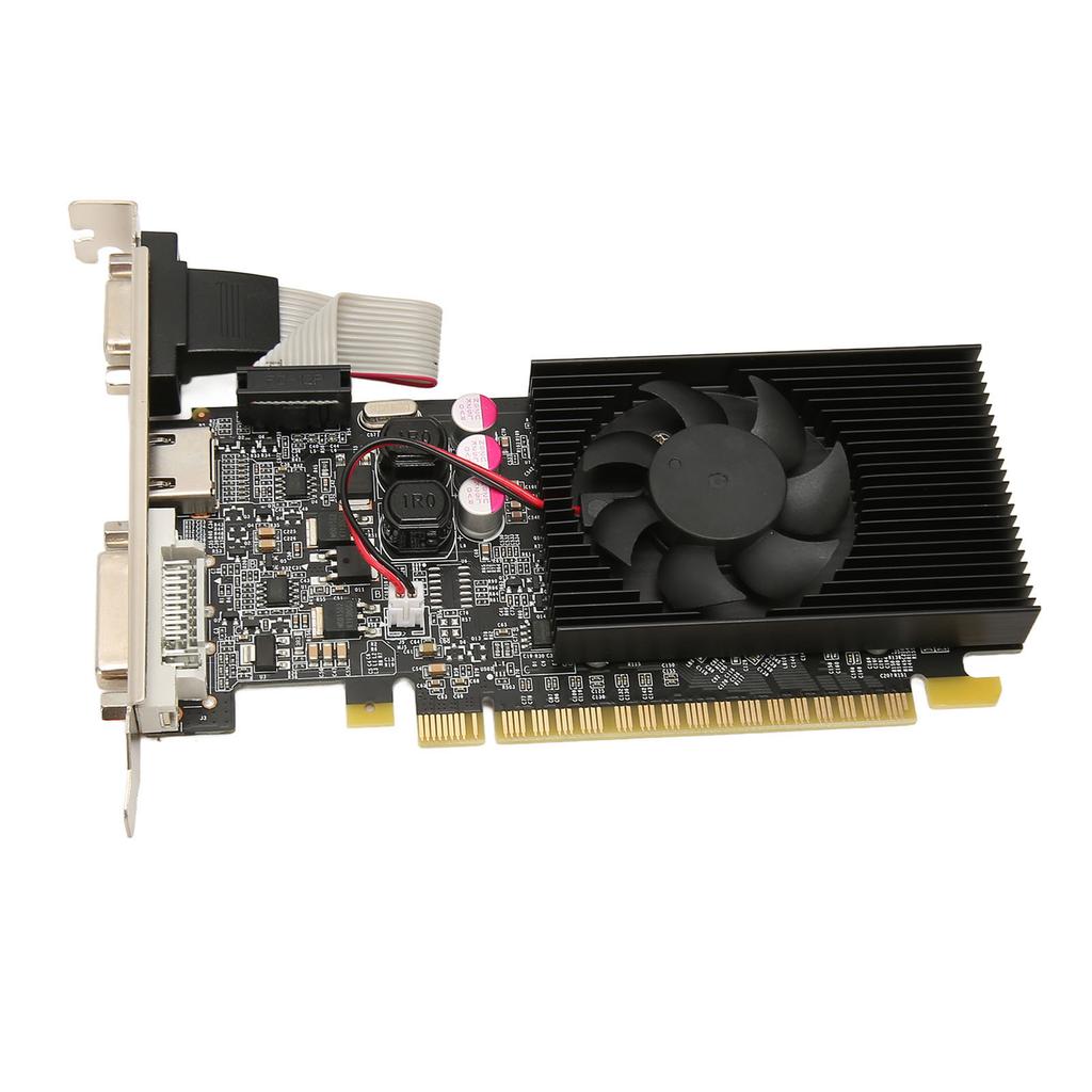GT610 2G DDR3 64bit Graphics Card with Cooling Fan Support HD Multimedia Interface DVI VGA Gaming Graphics Card for PC