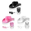Female Top Hat Scarf Sunglasses Set Musical Festival Cosplay Party Dress Up Wear