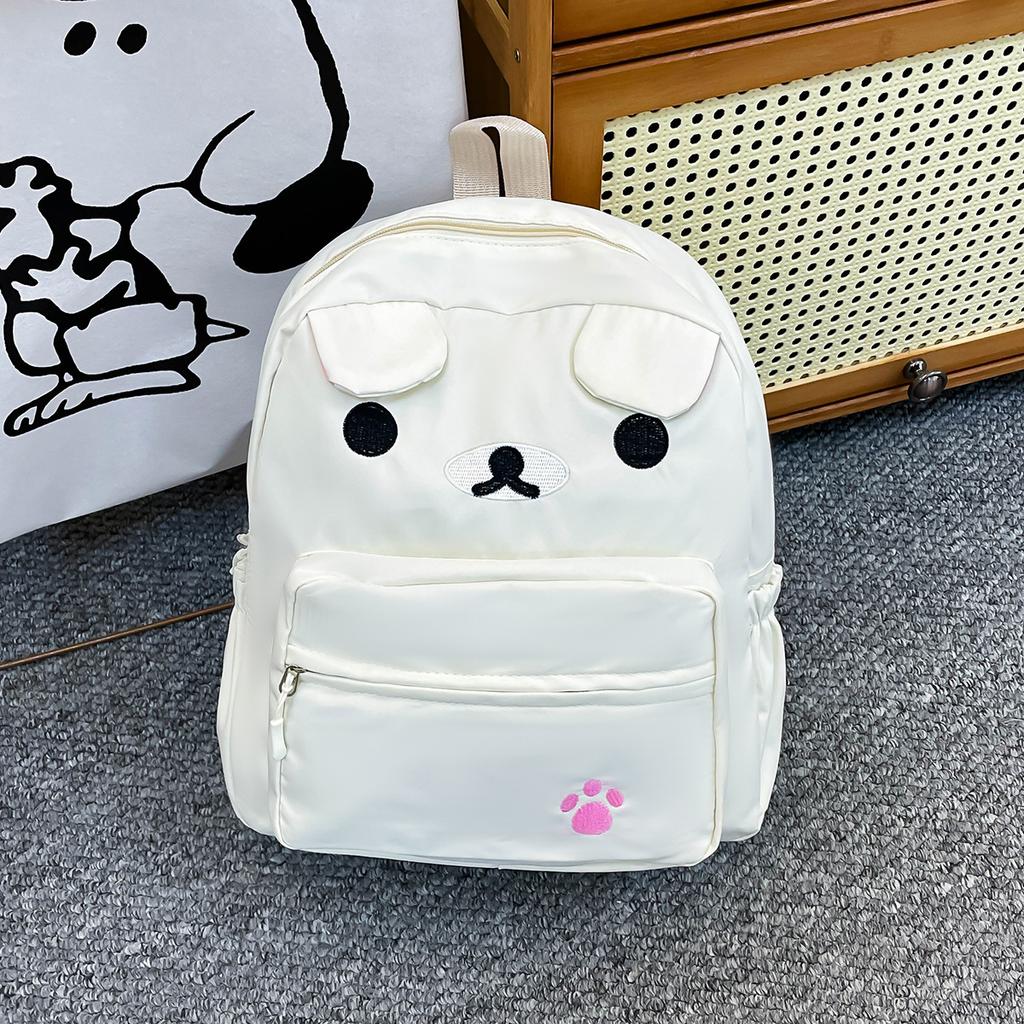 ins bear backpack cute and lightweight Japanese student schoolbag childlike versatile soft girl casual backpack