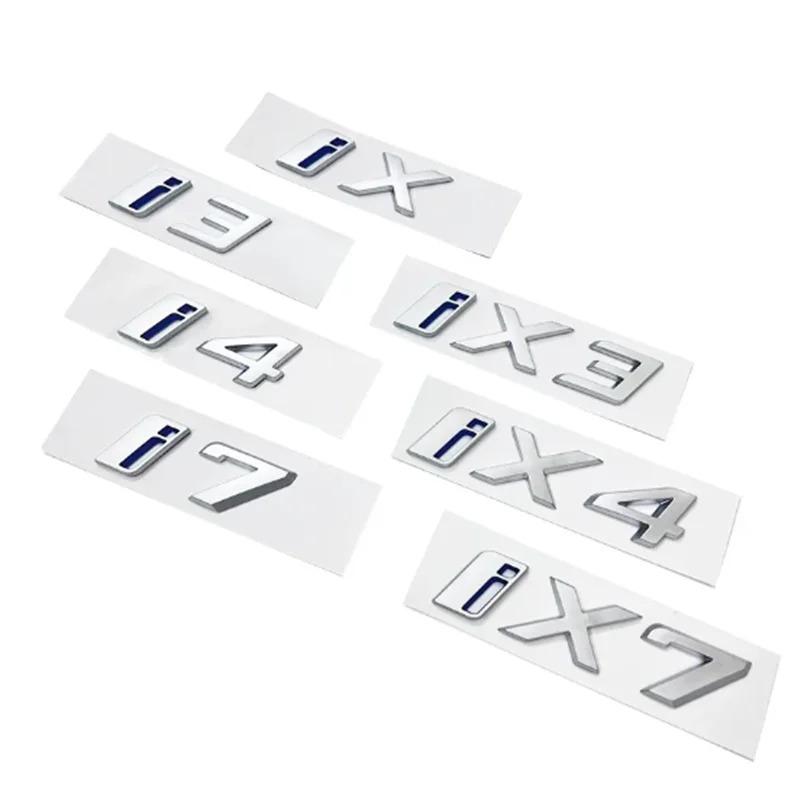 3D ABS Black Silver for BMW I3 Rear Label IX4 Digital Label IX3 Letter Label IX7 Rear eDrive Four-wheel Drive Modification Side