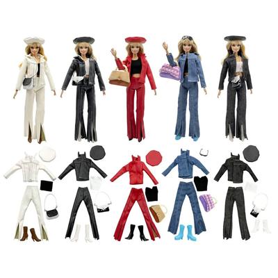 1 Set Cloth Doll Accessories Fashion Casual Wear Outfit Set for 11.5 Inch 30cm Doll Kids or Birthday Gift