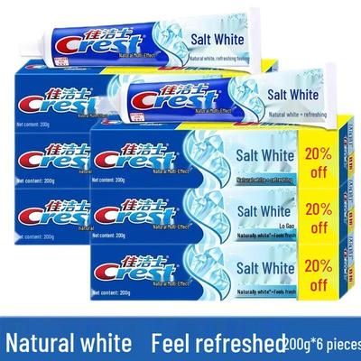 Dentifricio Crest Sale Bianco al Fluoro, Confezione da 6 x 200g